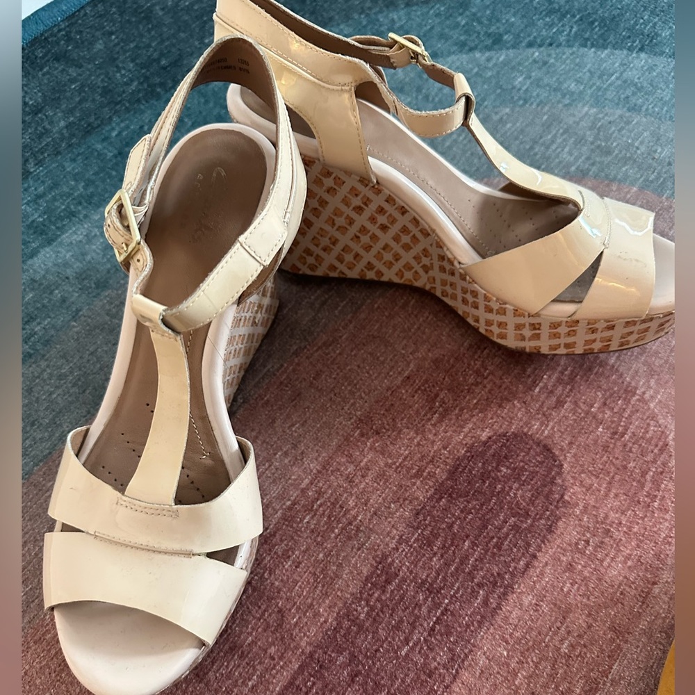 worn once Clark’s wedges - super comfortable